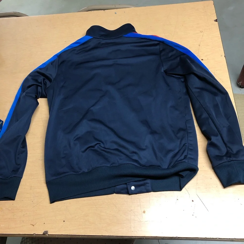 Converse Navy Bomber Jacket with Red & Blue Sleeve Stripes